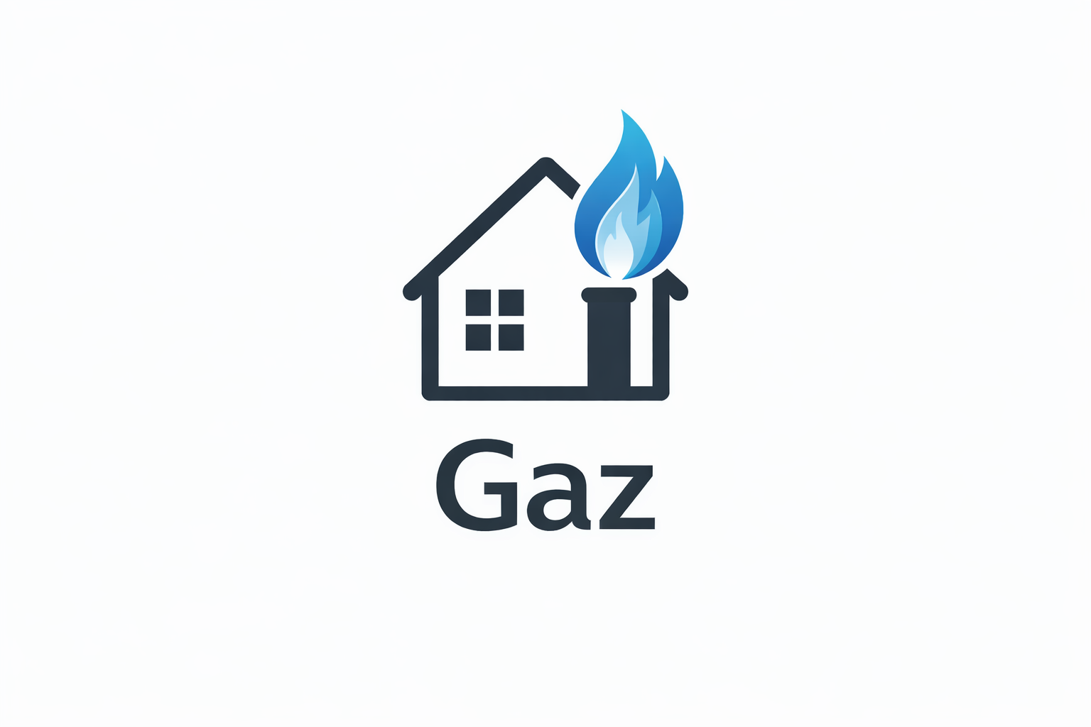 flamme bleue sur maison moderne